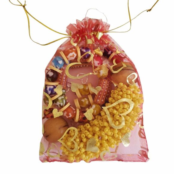 set of 3 AFRICAN handmade trade bead choker statement necklace bracelet earrings - Picture 7 of 8